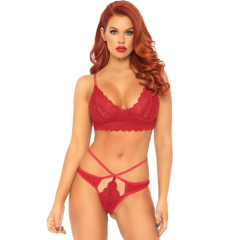 LEG AVENUE - SET 2 PIEZAS CON TANGA DOBLE TIRANTA