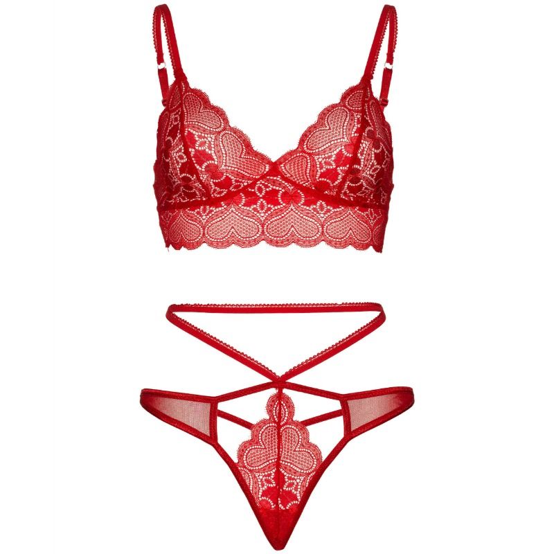 LEG AVENUE - SET 2 PIEZAS CON TANGA DOBLE TIRANTA