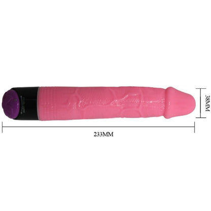 DANCE - COLORFUL SEX REALISTIC VIBRATOR PINK 23 CM