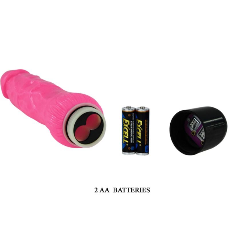 DANCE - COLORFUL SEX REALISTIC VIBRATOR PINK 24 CM