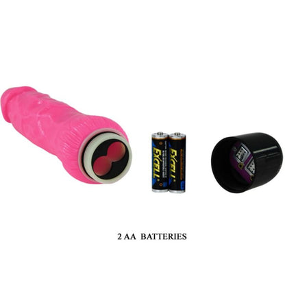 DANCE - COLORFUL SEX REALISTIC VIBRATOR PINK 24 CM