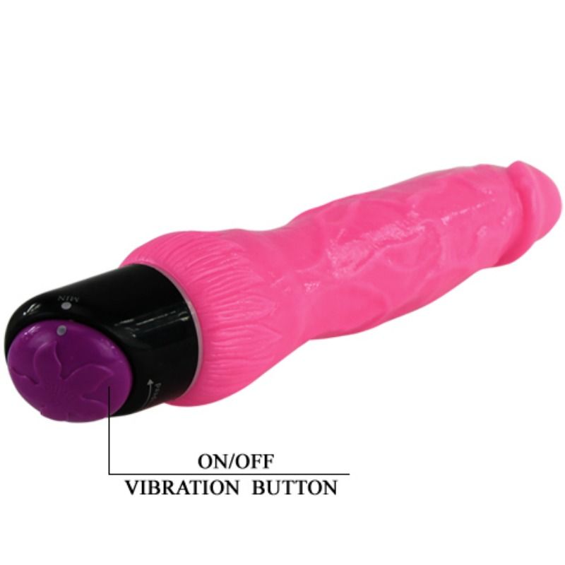 DANCE - COLORFUL SEX REALISTIC VIBRATOR PINK 24 CM