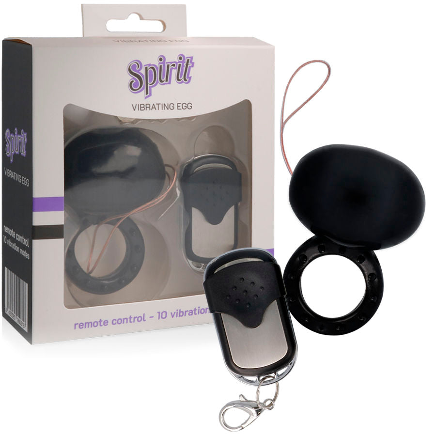 SPIRIT - ANELL VIBRADOR CONTROL REMOT NEGRE