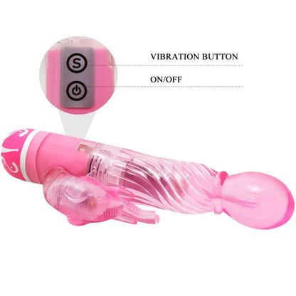 DANCE - MULTI-SPEED VIBRATOR WITH PINK STIMULATOR