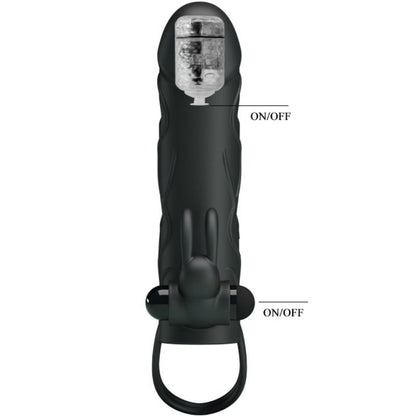 PRETTY LOVE - VIBRATING SILICONE SLEEVE 14 CM 2.0