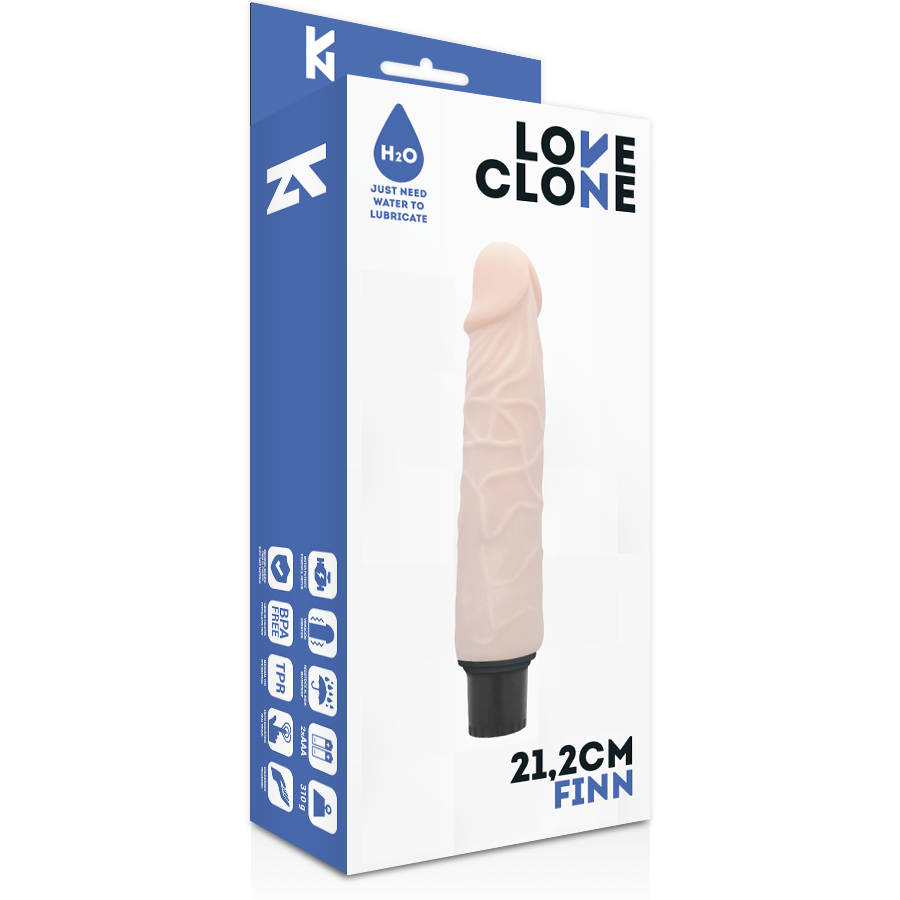 LOVECLONE - FINN REALISTIC VIBRATOR SELF LUBRICATION 21.2 CM -O- 3.8 CM