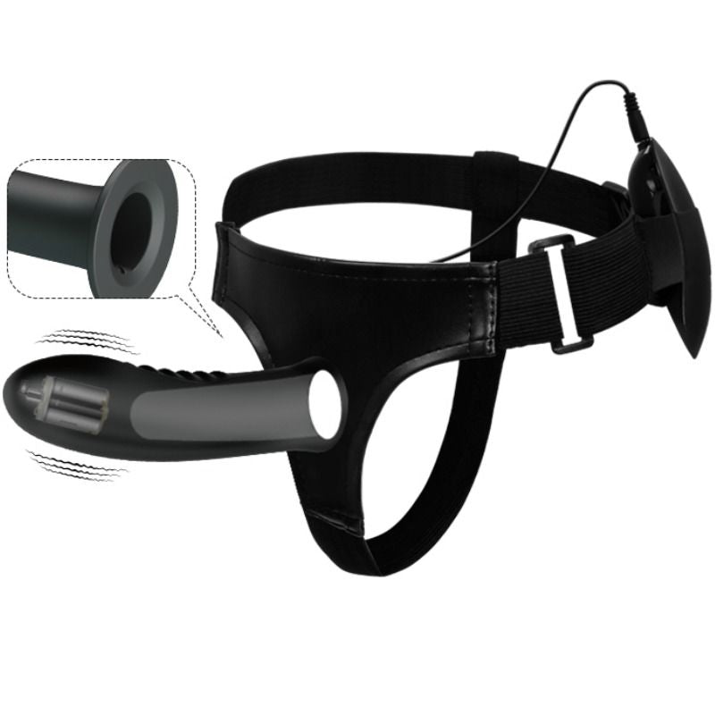 PRETTY LOVE - MYRON STRAP-ON WITH VIBRATION AND HOLLOW DILDO