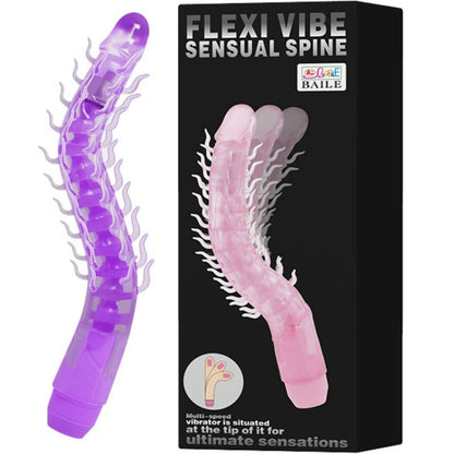 DANCE - FLEXI VIBE SENSUAL SPINE BENDABLE VIBRATING DILDO LILA 23.5 CM