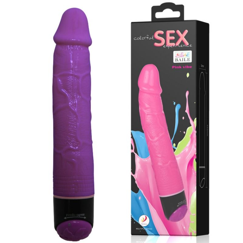DANCE - COLORFUL SEX LILAC REALISTIC VIBRATOR 23 CM