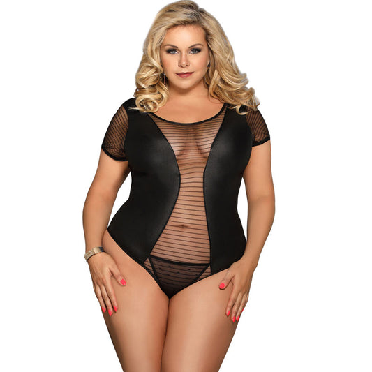 SUBBLIME - FETISH TEDDY SHORT SLEEVE PLUS SIZE