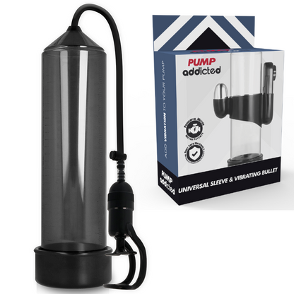 PUMP ADDICTED - BOMBA ERECÇÃO RX5 PRETA COM VIBRADOR