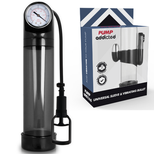 PUMP ADDICTED - BOMBA ERECCIÓ RX9 NEGRE AMB VIBRADOR