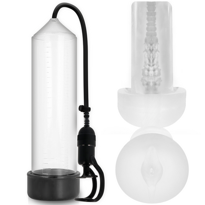 PUMP ADDICTED - BOMBA DE EREÇÃO RX5 TRANSPARENTE COM MASTRUBAÇÃO