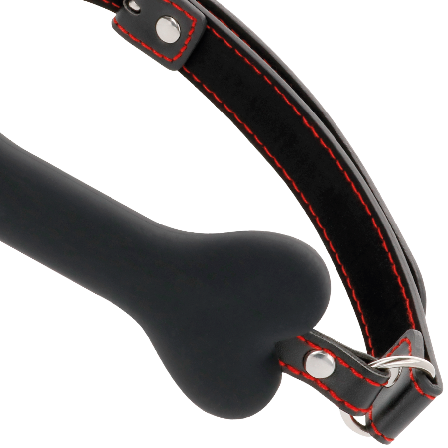 DARKNESS - SILICONE BONE GAG BLACK