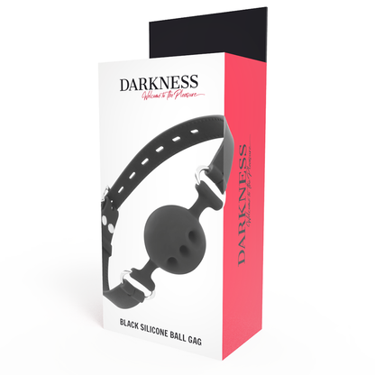 DARKNESS - BREATHABLE SILICONE GAG BLACK