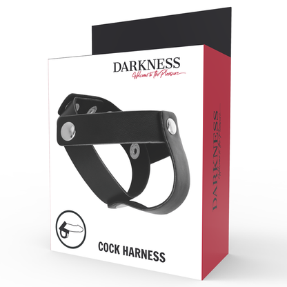 DARKNESS - ANILLO DE PIEL PARA PENE Y TESTÍCULOS