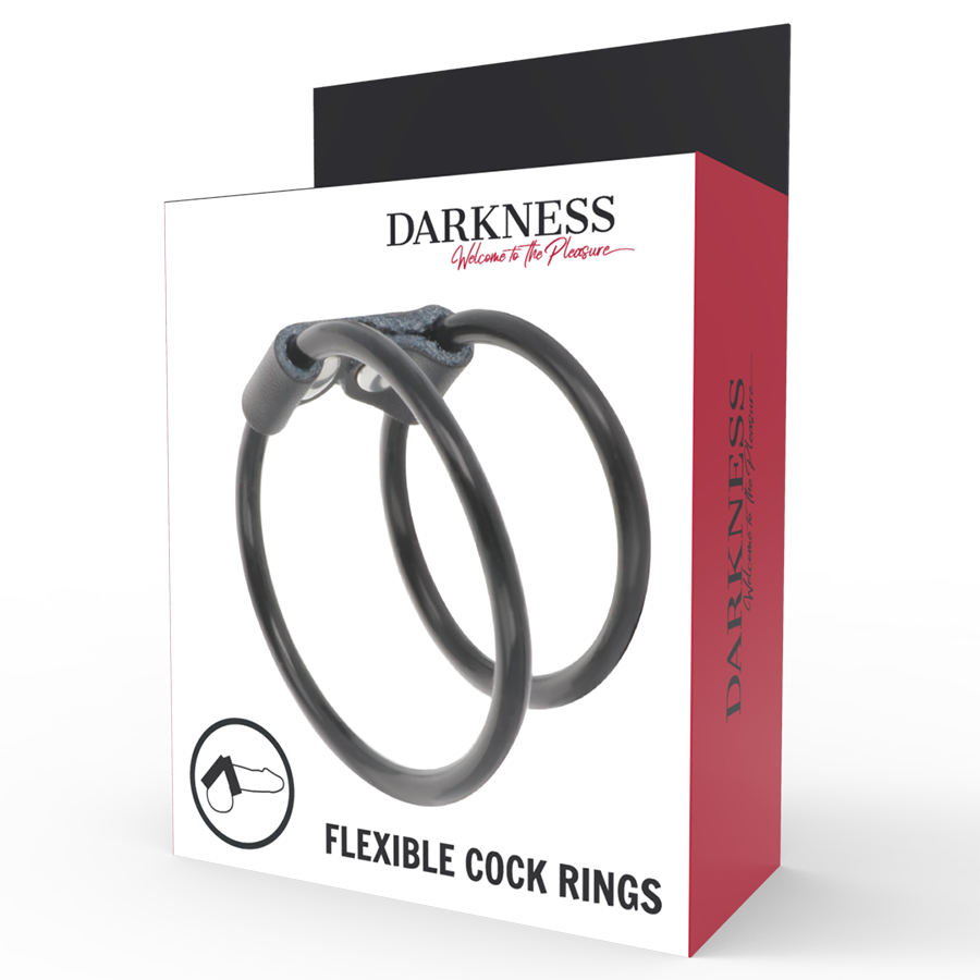Darkness: anell flexible doble per al penis