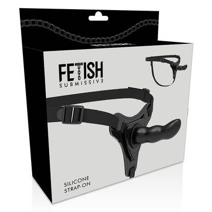 ARNÊS SUBMISSO FETICHE - SILICONE PRETO PONTO G 16 CM