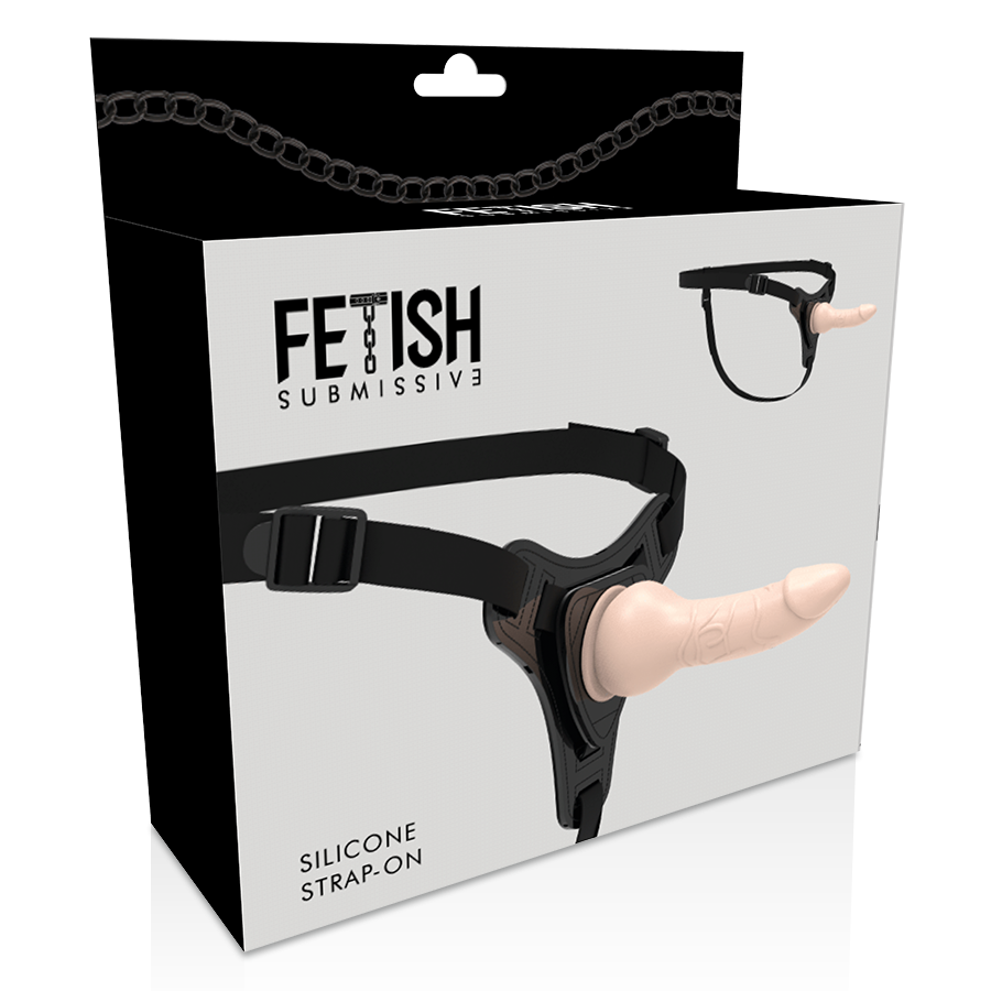 ARNÊS FETICHE SUBMISSO - SILICONE REALISTA PELE 16CM