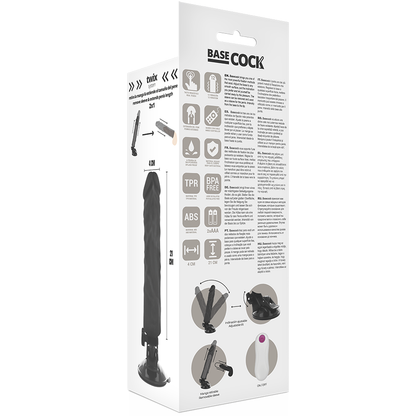 BASECOCK - VIBRADOR REALÍSTICO CONTROL REMOTO NATURAL 21 CM -O- 4 CM