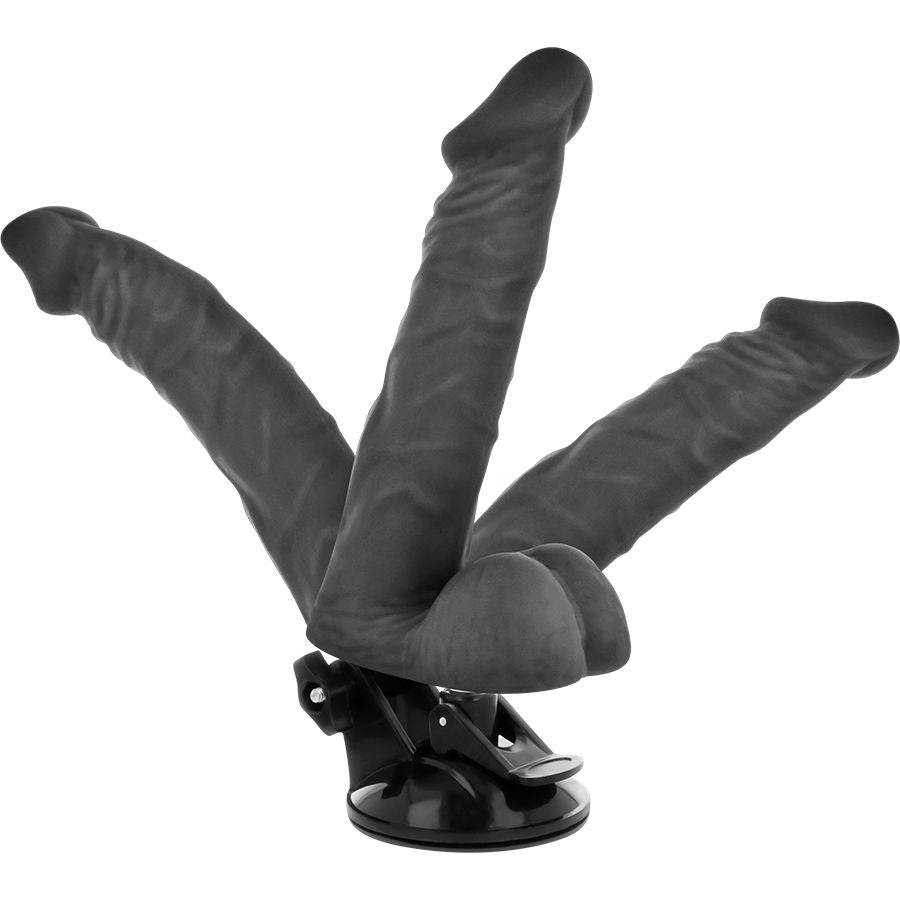 BASECOCK - ARTICULABLE REALISTIC VIBRATOR REMOTE CONTROL BLACK 20 CM -OR- 4.5 CM