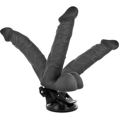 BASECOCK - ARTICULABLE REALISTIC VIBRATOR REMOTE CONTROL BLACK 20 CM -OR- 4.5 CM