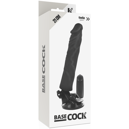 BASECOCK - VIBRADOR REALÍSTICO CONTROL REMOTO NATURAL 21 CM -O- 4 CM
