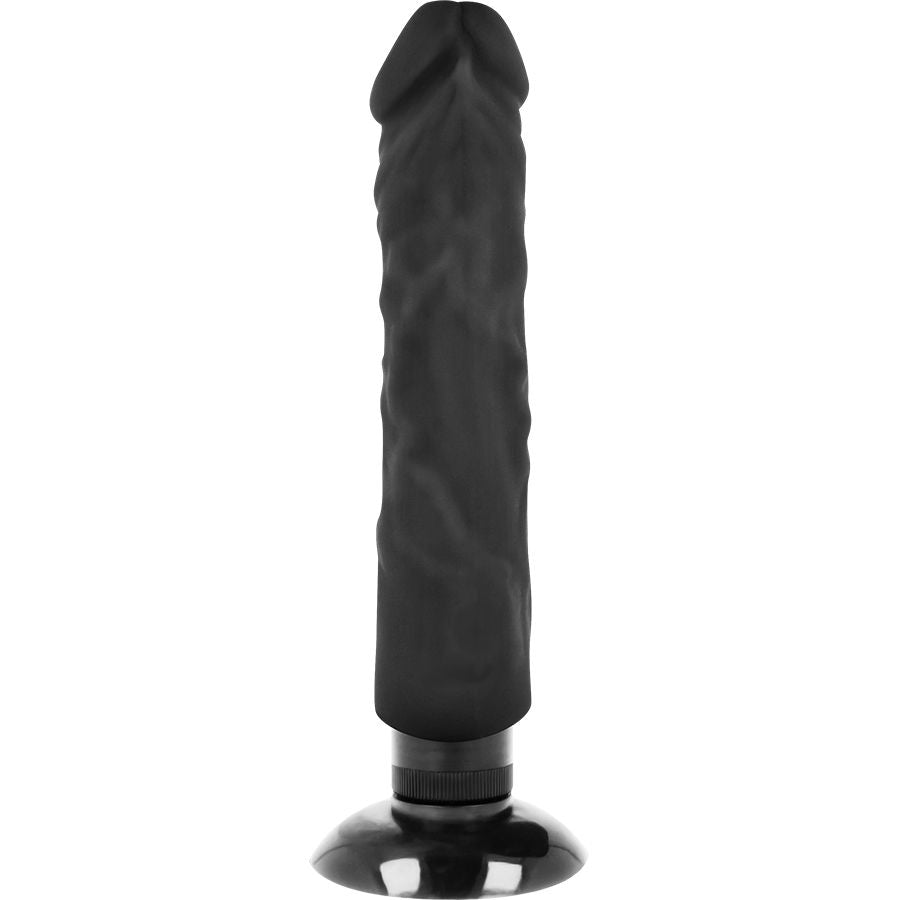 BASECOCK - REALISTIC VIBRATOR 2-1 NATURAL BLACK 20 CM -O- 4 CM