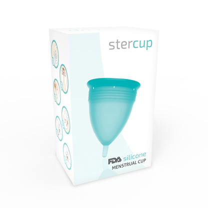 STERCUP - FDA SILICONE AQUAMARINE MENSTRUAL CUP - SIZE S