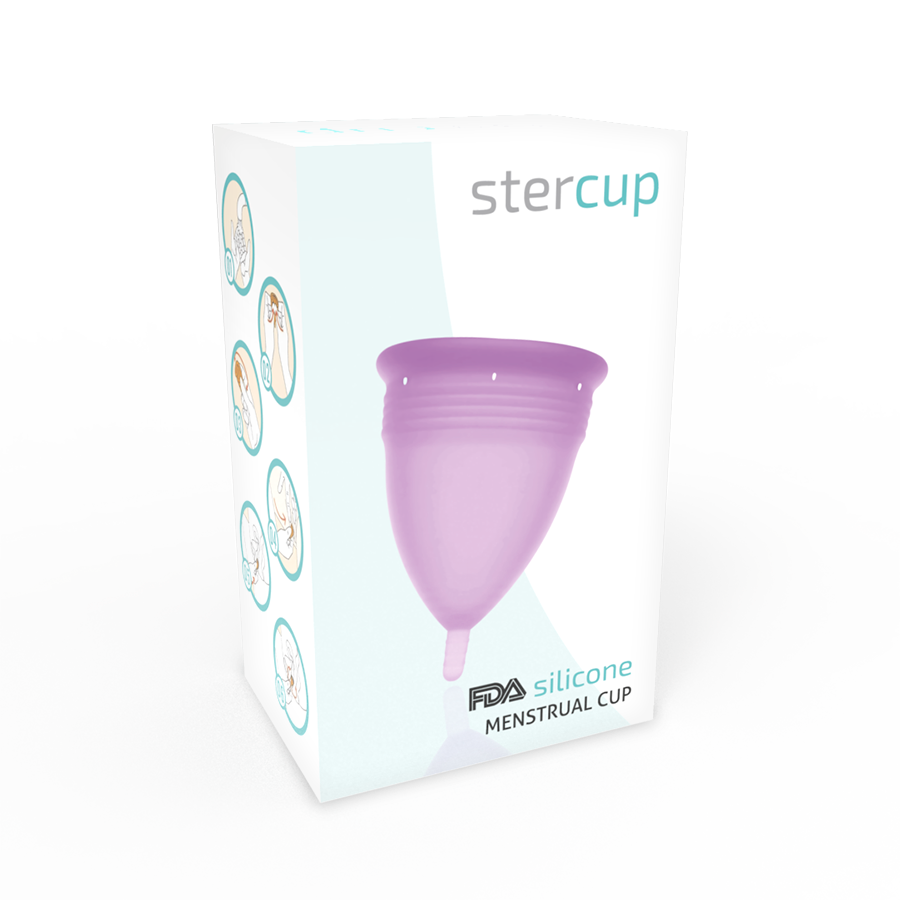 STERCUP - FDA SILICONE MENSTRUAL CUP, PURPLE - SIZE S