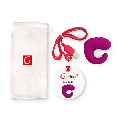 G-VIBE - FUN TOYS GRING VIBRATION RING XL СОЛОДКА МАЛИНА