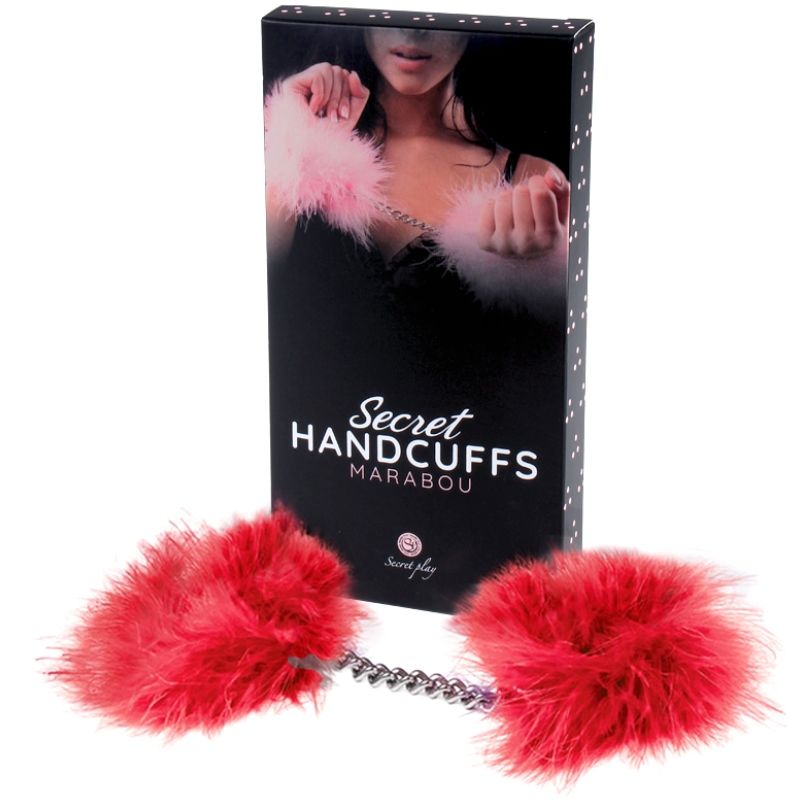 SECRETPLAY - MARABOU RED HANDCUFFS