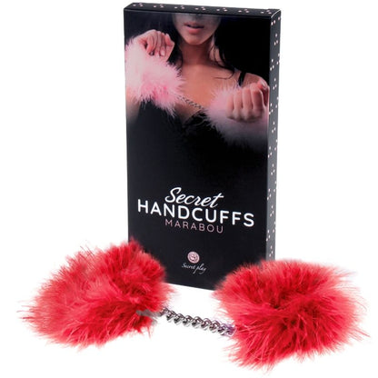 SECRETPLAY - MARABOU RED HANDCUFFS