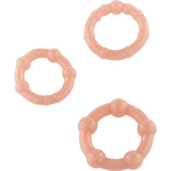 Set creacions: joc de tres anells de penis de la pell