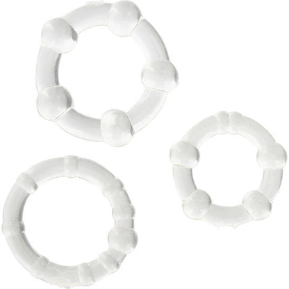 Set creacions: joc tres anells de penis transparents