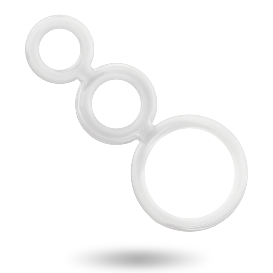 ADDICTED TOYS - PENIS AND TESTICLE RINGS CLEAR