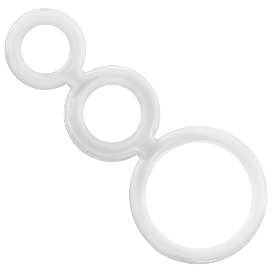 ADDICTED TOYS - PENIS AND TESTICLE RINGS CLEAR