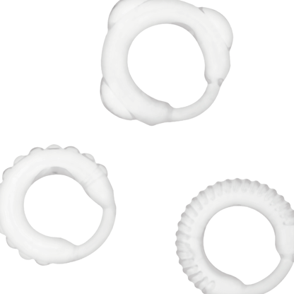 ADDICTED TOYS - CONJUNTO 3 ANÉIS DE PÉNIS CLEAR