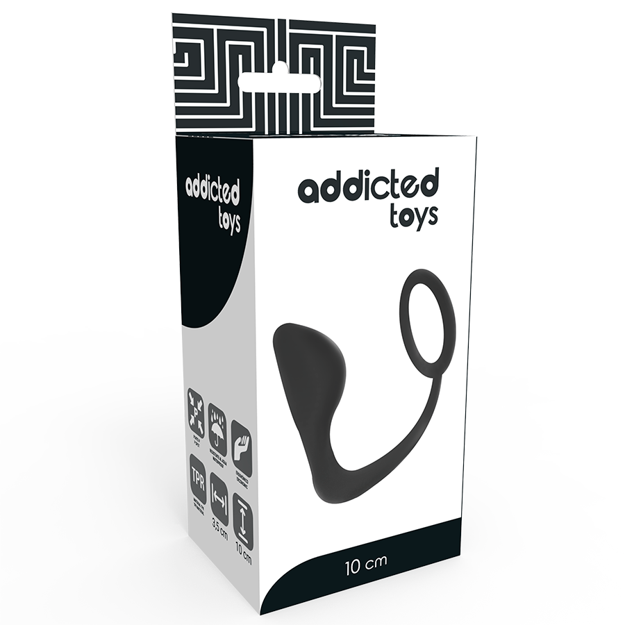 ADDICTED TOYS - АНАЛЬНА ПРОБКА З ЧОРНИМ КІЛЬЦЕМ ПЕНІСА