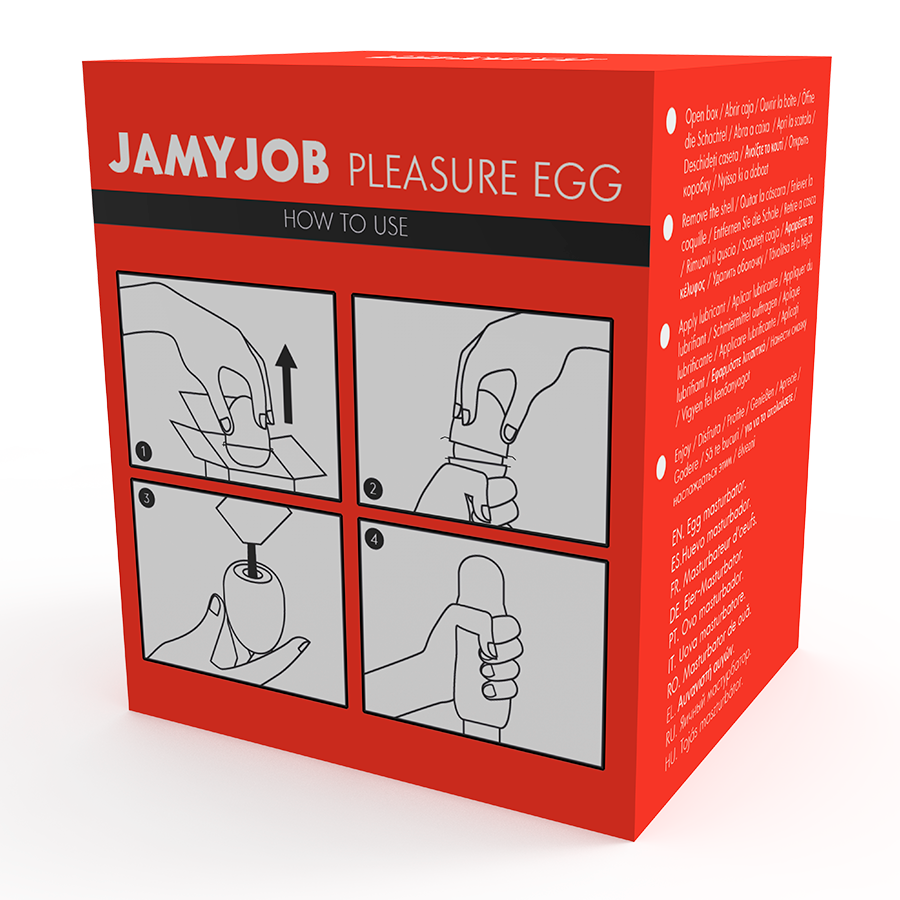 JAMYJOB - DISKRET MASTURBATOR ÄGG RÖTT VERSION JOY