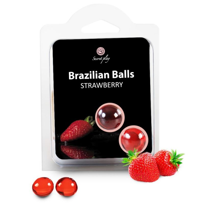 SECRETPLAY - BRAZILIAN BALLS STRAWBERRIES SET OF 2 BALLS