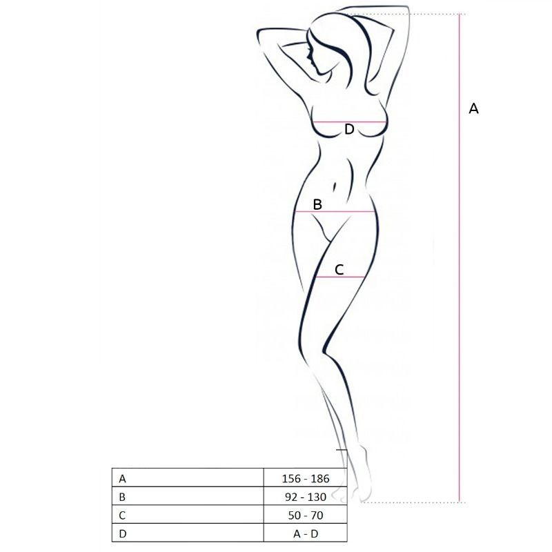 PASSION - WOMAN BS053 BODYSTOCKING NEGRO TALLA ÚNICA