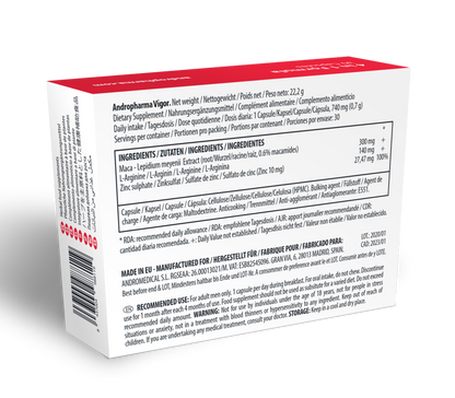 Andropharma Vigor – Complemento alimenticio herbal para la libido masculina