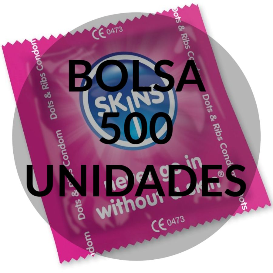 SKINS - PRESERVATIUS PUNTS &amp; ESTRIES BORSA 500 UDS