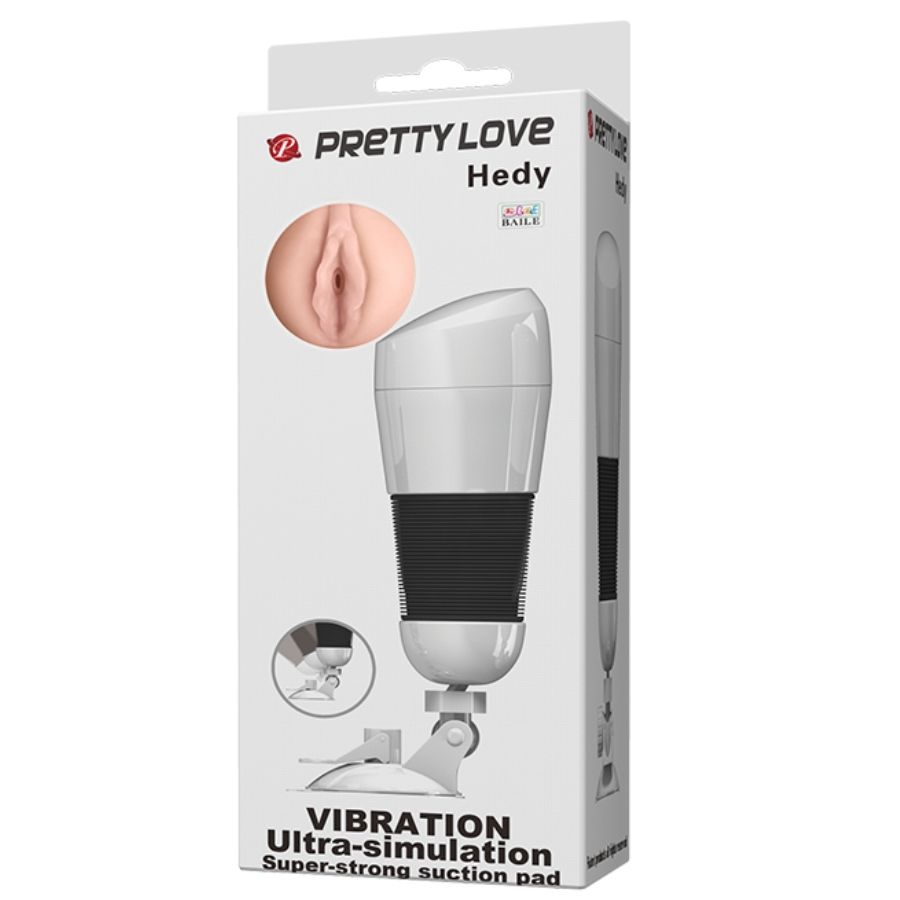 PETTY LOVE - HEDY VAGINA MASTURBATOR MED VIBRATION