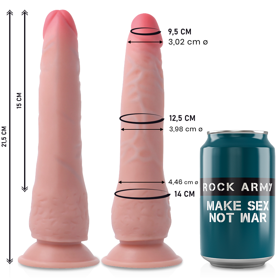 ROCKARMY - CRUSADER DILDO REALISTIC DUAL DENSITY 21.5 CM -O- 4.46 CM