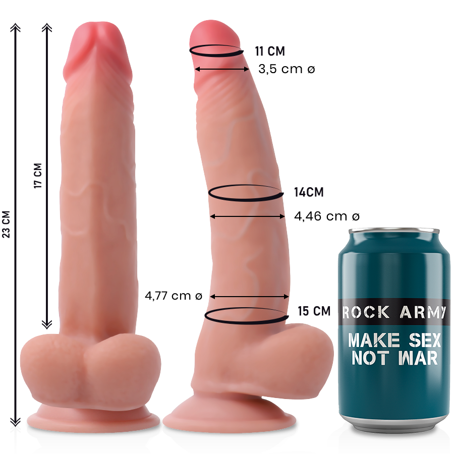 ROCKARMY - LEOPARD DILDO REALISTIC DUAL DENSITY 23 CM -O- 4.77 CM