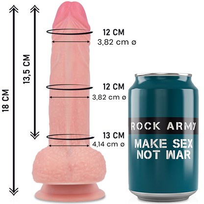 ROCKARMY - MUSTANG REALISTIC LIQUID SILICONE DILDO 18 CM -O- 4.14 CM