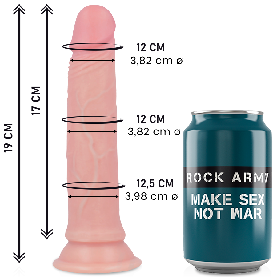 ROCKARMY - AVENGER REALISTIC LIQUID SILICONE DILDO 19 CM -O- 3.98 CM