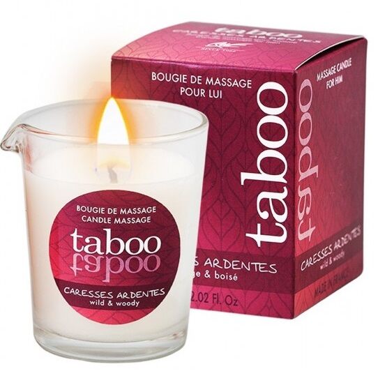 RUF - TABOO MASSAGE CANDLE FOR HIM BURNING CARESSES FERN SCENT